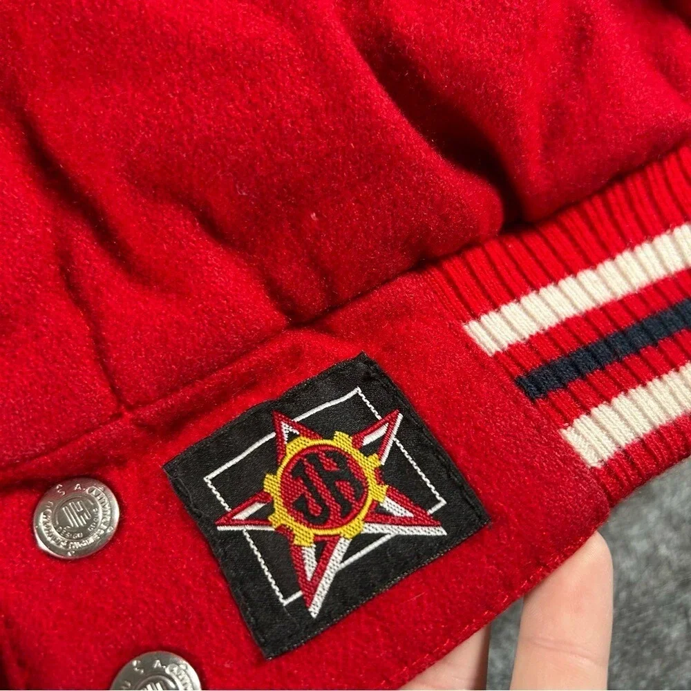 VTG St Louis Cardinals Jacket Mens XL Red Wool Bomber Reversible Jeff Hamilton